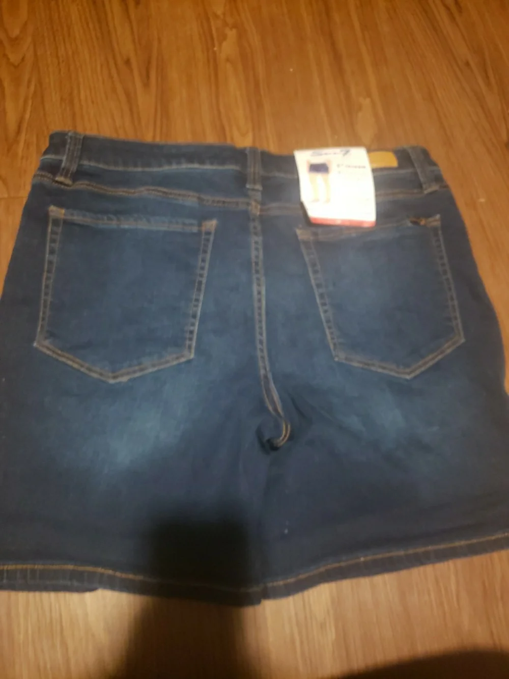 Seven7 Dark Blue Denim Jean Shorts